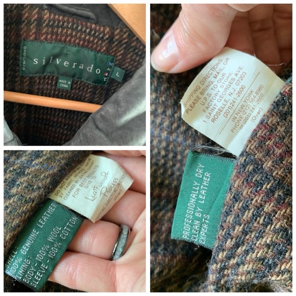 Vintage Overland Silverado Leather Bomber Jacket Blanket Lined Wool Pilot Flight - Picture 13 of 15